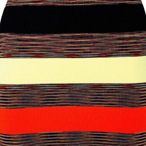 Diane Von Furstenburg Dress Stretch Striped print 3/4 sleeve mini scoop neck M - Picture 9 of 17